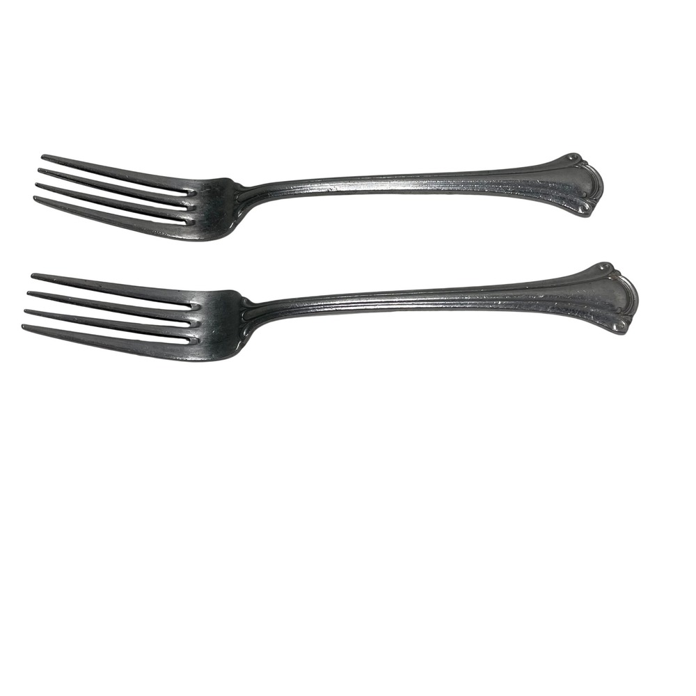 Serco‎ SEO8 Palm Stainless Dinner Fork Scroll Tip Korea Set 2 7.25" Replacement